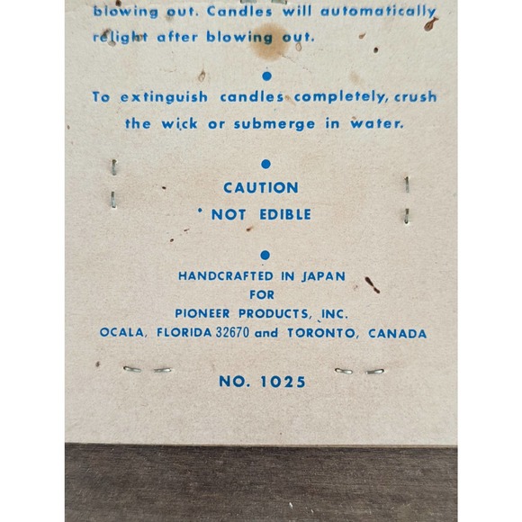 Vintage 12 Trick Relighting Party Candles by Pioneer - Picture 5 of 6